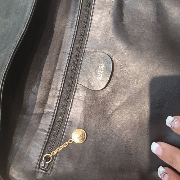 Gucci Bamboo & Leather Ex-Large Very Rare Vintage Bag - Picture 13 of 17